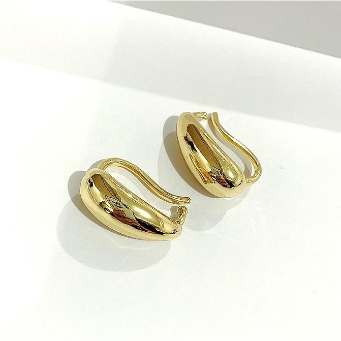 ピアス イヤーカフ イヤリング シンプル 大ぶり ドロップ しずく 雫 