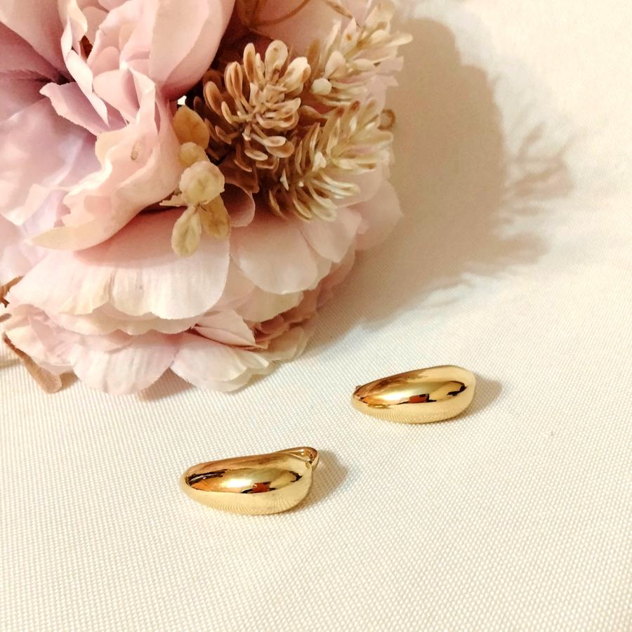 ピアス イヤーカフ イヤリング シンプル 大ぶり ドロップ しずく 雫 