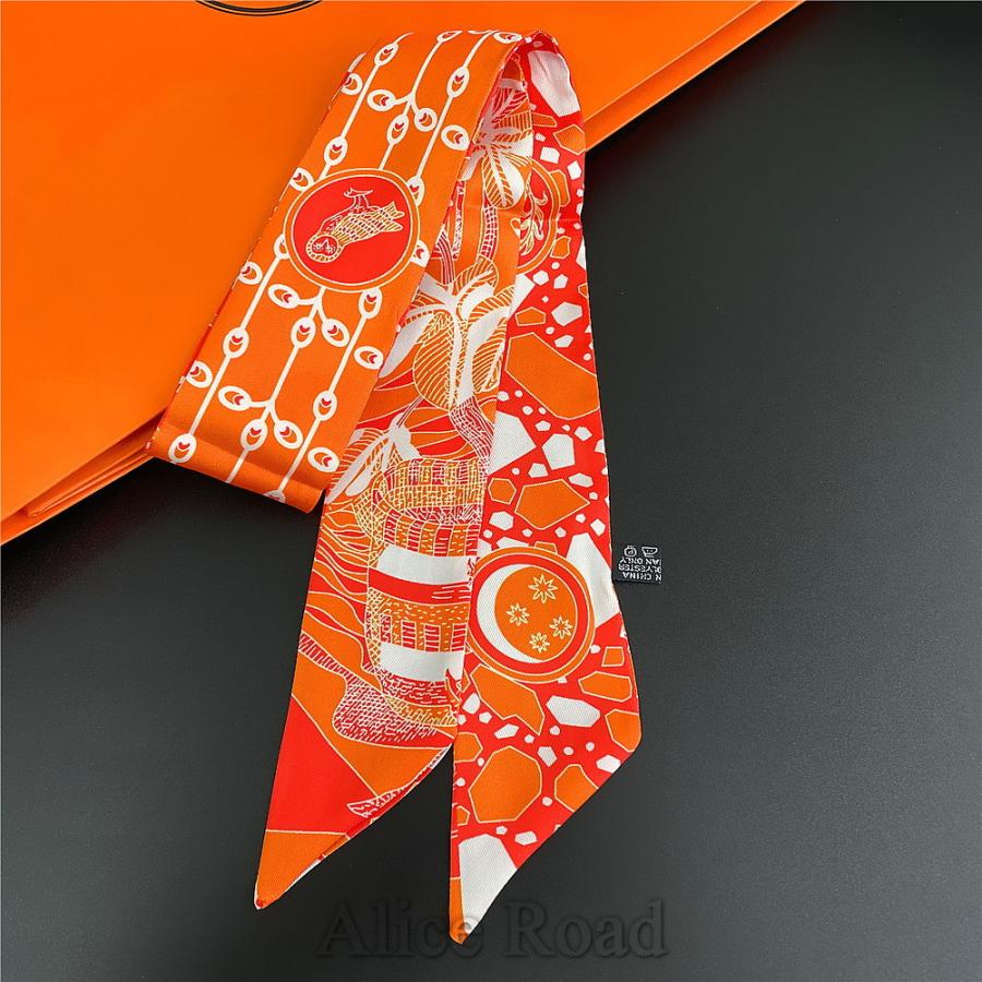 新品未使用ヴァレクストラスカーフ　リボンスカーフ　総柄 楽天市場】細長 スカーフ 全8柄 リボン チェック柄 花柄 ヘア