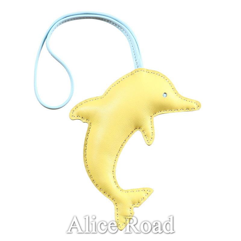 ドルフィン バッグチャーム 羊革 レディースアクセサリー ストラップ