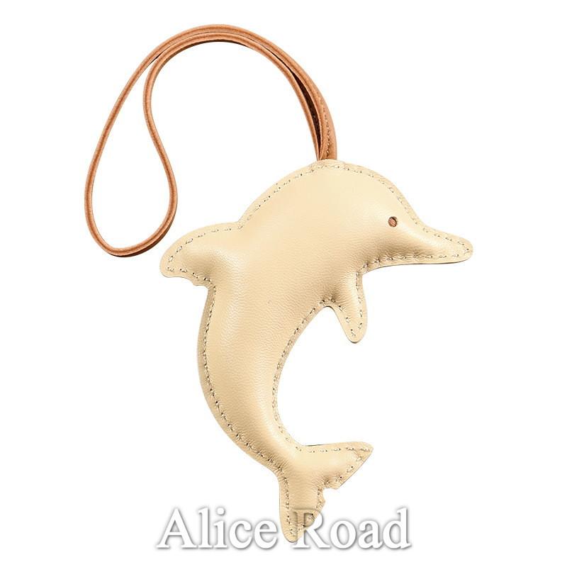 ドルフィン バッグチャーム 羊革 レディースアクセサリー ストラップ