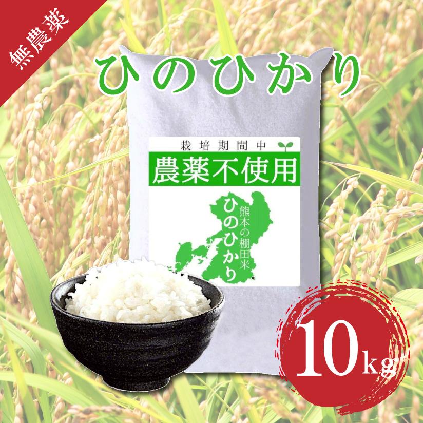 熊本産農薬不使用白米ヒノヒカリ10キロ 無農薬 白米 10kg 10キロ ヒノヒカリ 送料無料 まとめ買い 熊本県産