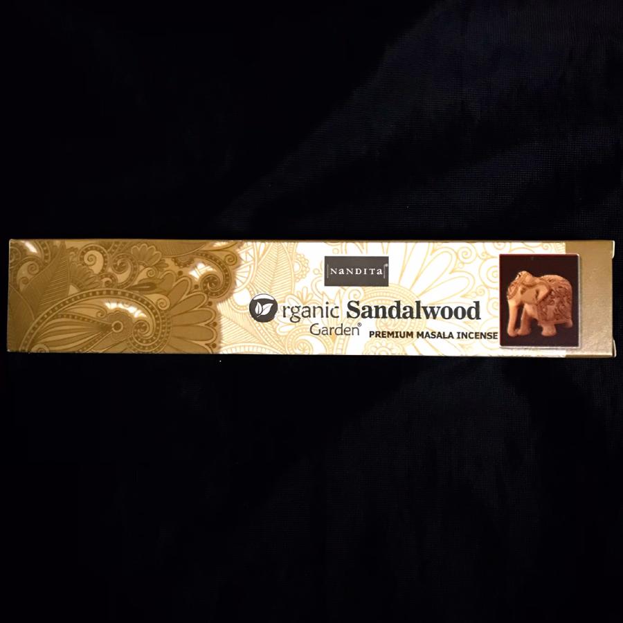 3P★特選ご奉仕★天然原料スティック香【NANDITA FRAGRANCES】❤ オーガニックガーデンサンダルウッド香 NANDITA お香 スティックタイプ