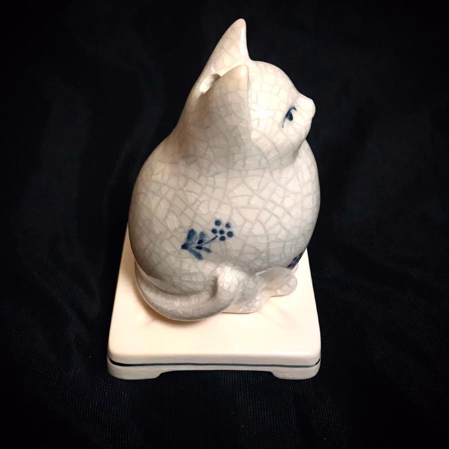 香合 火鉢猫 猫 火鉢 お餅 陶器 お香 置物 作家 木箱 【公式通販】