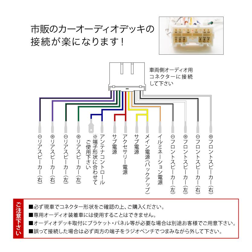 ABHC-12 カーオーディオ配線キット H59A キックス オーディオハーネス カーオーディオ配線 14PIN 14ピン