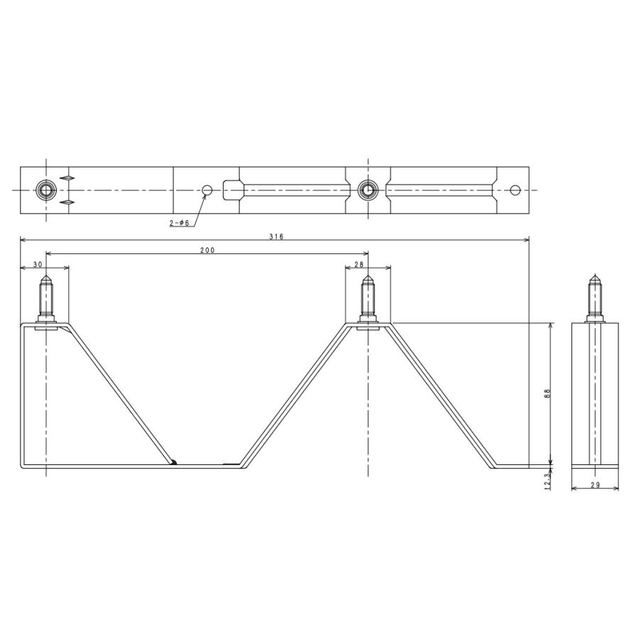 エンド用フレーム　ラスパートハイセット(5/16)付　88タイプ用　サカタ製作所｜oktools｜02