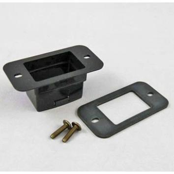 カーポート テラス 用雨樋部材 角アタッチメントパッキン ビス付 45×30 色：ブラック  雨樋部品 カーポート用雨どい  雨どい修理  雨樋ジャバラ用 | アイネット（DIY、工具）