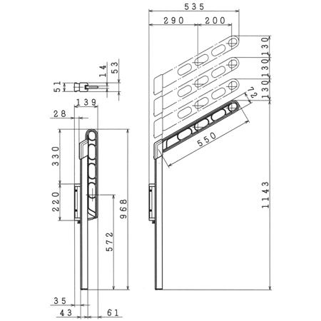 川口技研 ホスクリーン EPL-55-SB型 2本1組 シルバー+ライトブロンズ色 | 川口技研 | 01