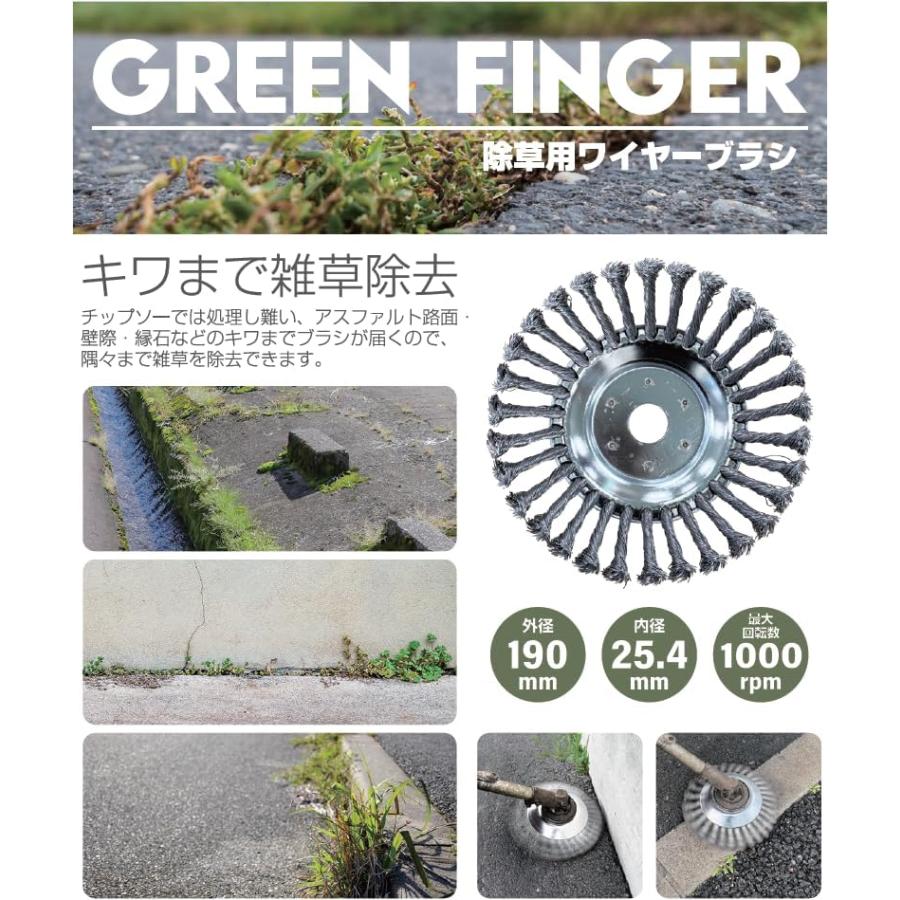 除草用ワイヤーブラシ GREEN FINGER GF-190KW 片山利器 : OKツール