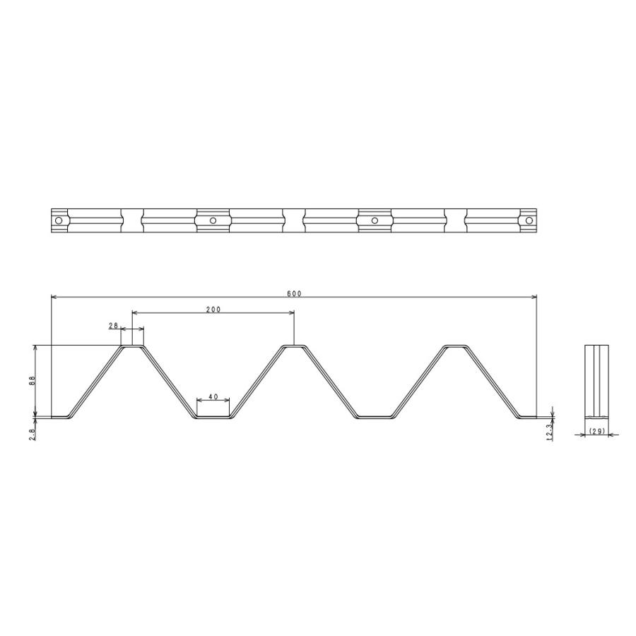 タイトフレーム 穴なし 下穴有り ルーフデッキ 88タイプ用 サカタ