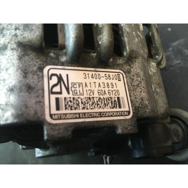 【三菱31400-58J00 A1TA3891ワゴンR MH21S、MH22S】 オルタネーター コア用 ワゴンR MH21S スズキ K6A 31400-58J00