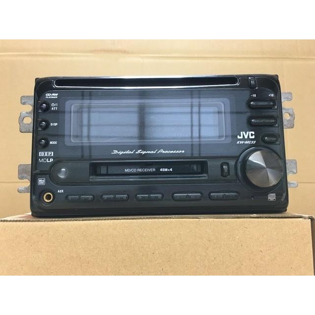 オーディオ JVC KW-MC33 ラジオ CD MD× ハイゼット から デッキ