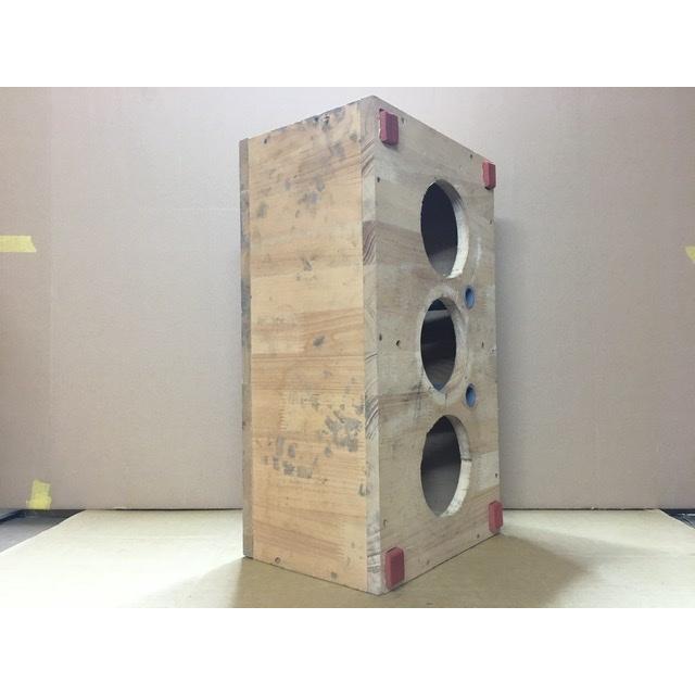 木製 手作り スピーカー ボックス 1個 穴3つ 仕入品 ハンドメイド