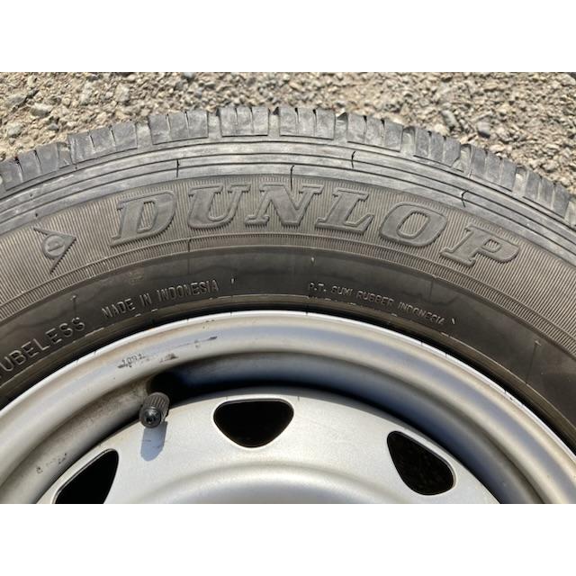 145R12    6PR サンバーバンの夏タイヤ純正鉄ホイールセット Yahoo!オークション - 新品タイヤ 中古鉄ホイールセット 145R12 6PR LT