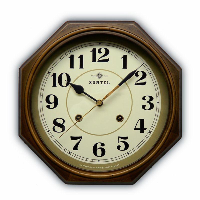 さんてる 日本製 EUスタイルクラシカル 電波掛け時計 (アラビア文字)アンティークブラウン DQL675-A