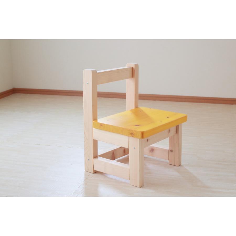 こども椅子 イエロー キッズ椅子 国産ひのき 黄色 木製 日本製 完成品 木製椅子 こども部屋 :20:オオクボ ショップ - 通販