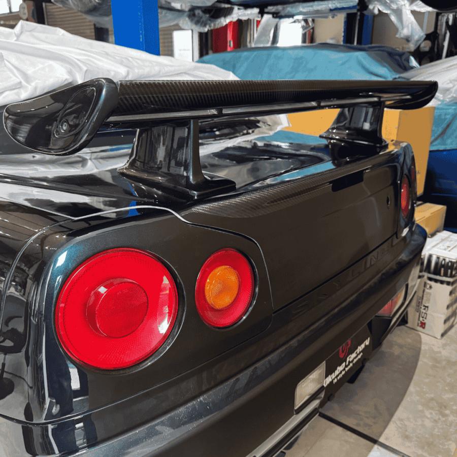 R34 2Dトランク裏面 12Kカーボン オリジナルパーツ オオクボ