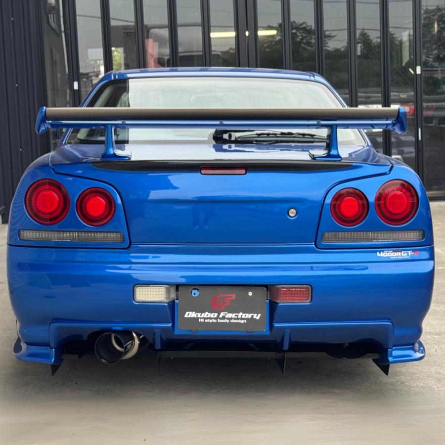 R34 4Dトランクハーフカーボン FRP OkuboFactory スカイライン 4ドア専用 カーボン トランク エアロパーツ ドレスアップ　841HC-R44-FRP |  | 05