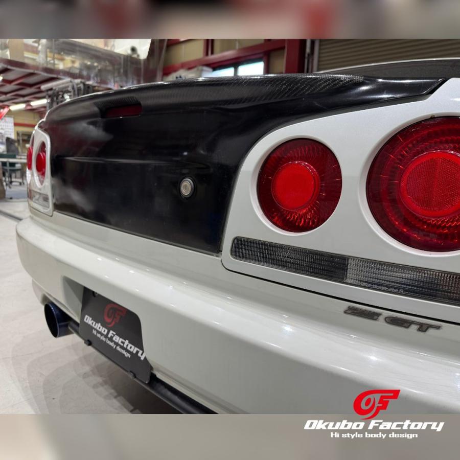 R34 4Dトランクハーフカーボン OkuboFactory スカイライン 4ドア専用