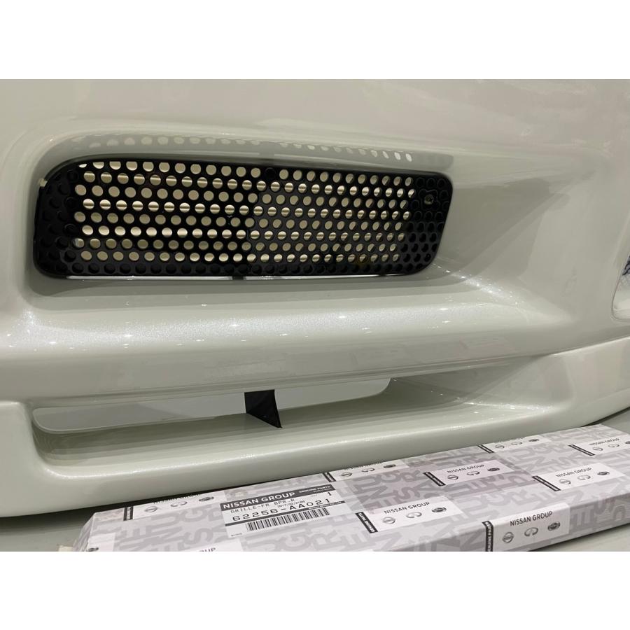 BNR34　純正タイプ　フロントバンパーリップ BNR34 純正形状 ダクト リップ一体式 フロントバンパー FRP