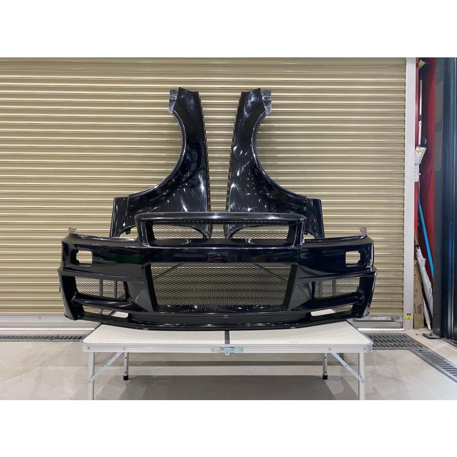 R34 FRP ワイドフロントバンパー&フェンダーセット : オオクボ R34 FRP ワイドフロントバンパー&フェンダーセット : オオクボ