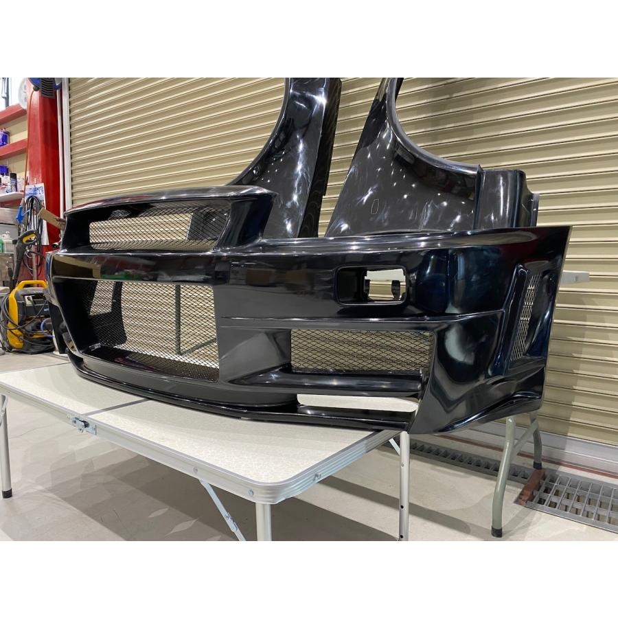 R34 FRP ワイドフロントバンパー&フェンダーセット : オオクボ R34 FRP ワイドフロントバンパー&フェンダーセット : オオクボ