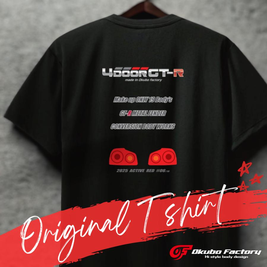 R34 限定選べる2点セット 2025年完成記念Tシャツ & D1Lights 応援Tシャツ オオクボファクトリー  okubo factory T-shirt drift  GTR GT-R  アパレル  日産 |  | 05