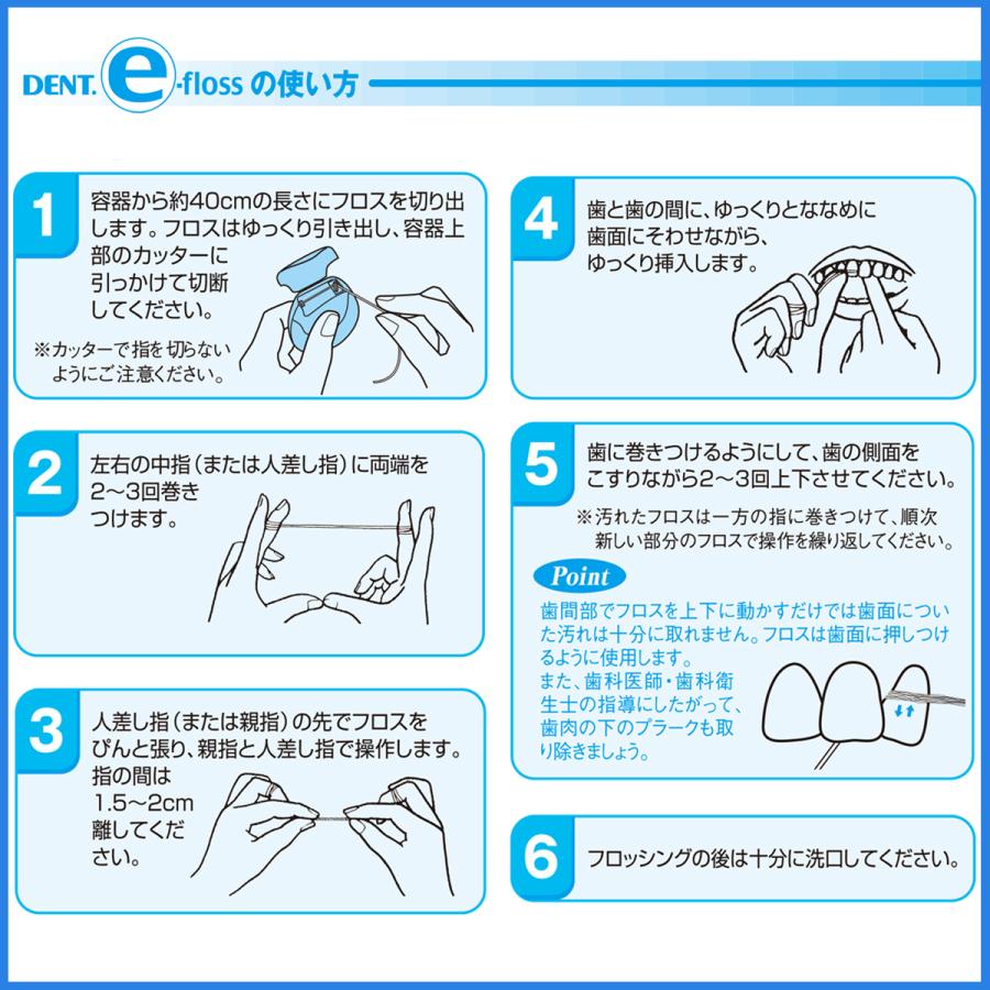 ライオン DENT.e-floss デントイーフロス 6個 メール便送料無料｜okuchi｜04