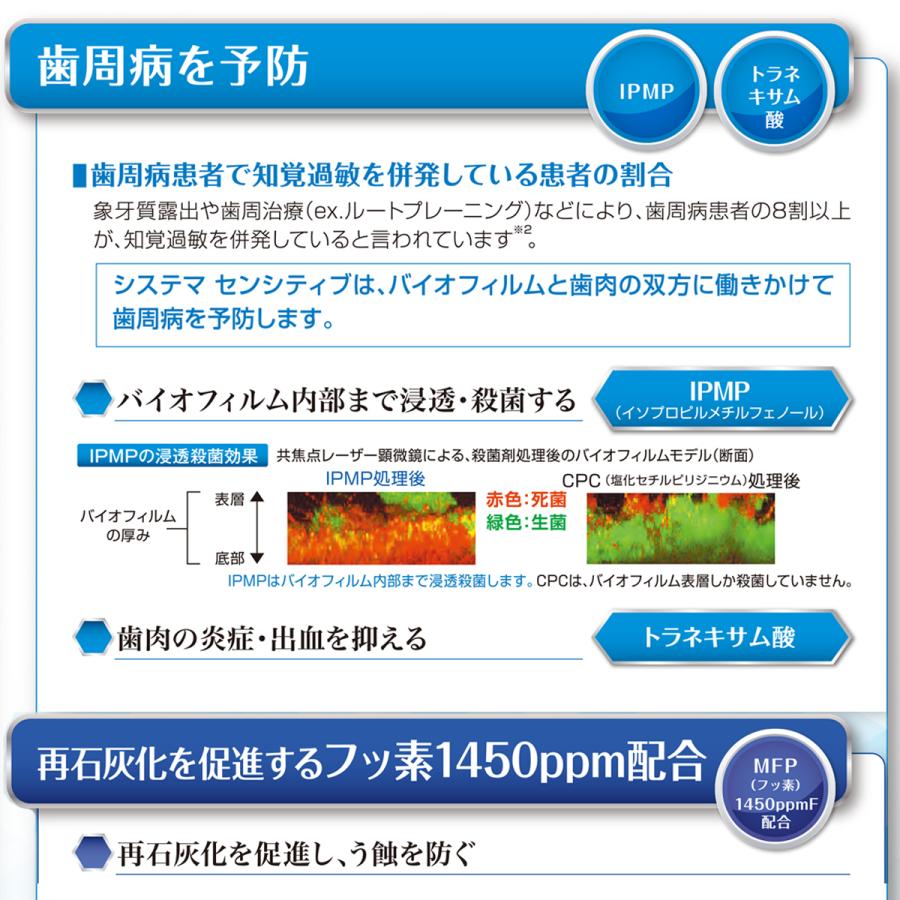 ライオン システマセンシティブ soft paste 85g×3本 メール便送料無料 フッ素濃度1450ppm 歯科専売品｜okuchi｜06