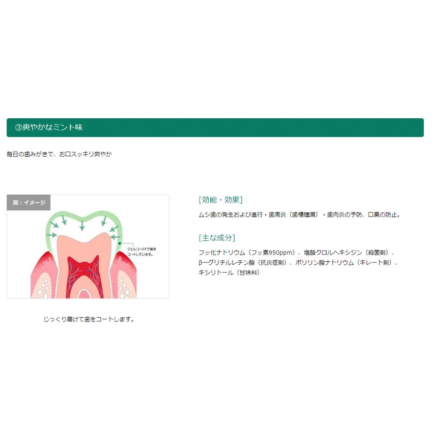 大量購入割引(要相談) ジェルコートF 6本 本州送料無料フッ素コート歯みがきジェル コンクール ウェルテック 90ｇ｜okuchinomente｜05