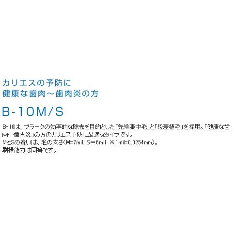 GC ruscello ピセラ B10 ルシェロ B-10 Mふつう 歯ブラシ ハブラシ 10本セット メール便対応 総計20本まで プラーク除去 大量購入割引あり｜okuchinomente｜06