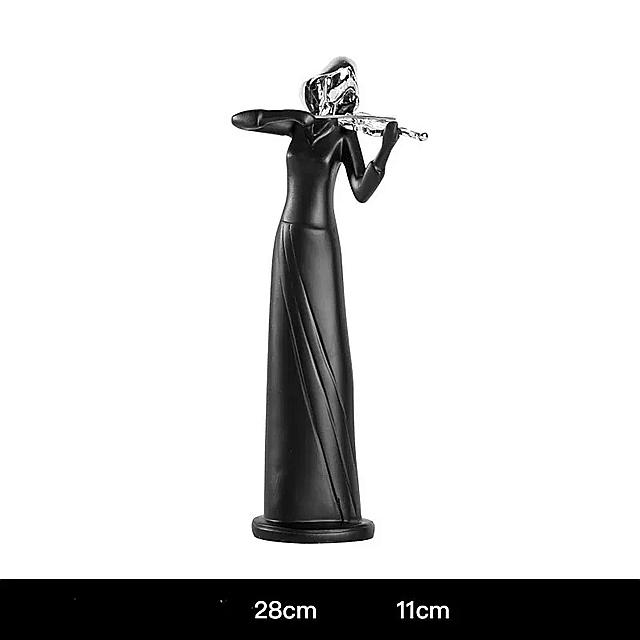 樹脂 彫刻 家庭 オフィス 書斎 手作り の 装飾 黒い現代の 装飾 ダンス オフィス 高