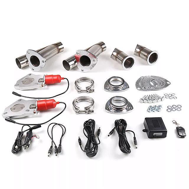 Inch 車 電気 ステンレス Y パイプ ダブル排気制御 バルブ 切り抜き キット 1 リモコン 制御 Inch 車 電気 ステンレス パイプ ダブル排気制御 バルブ 切り抜き キット リモコン 制御