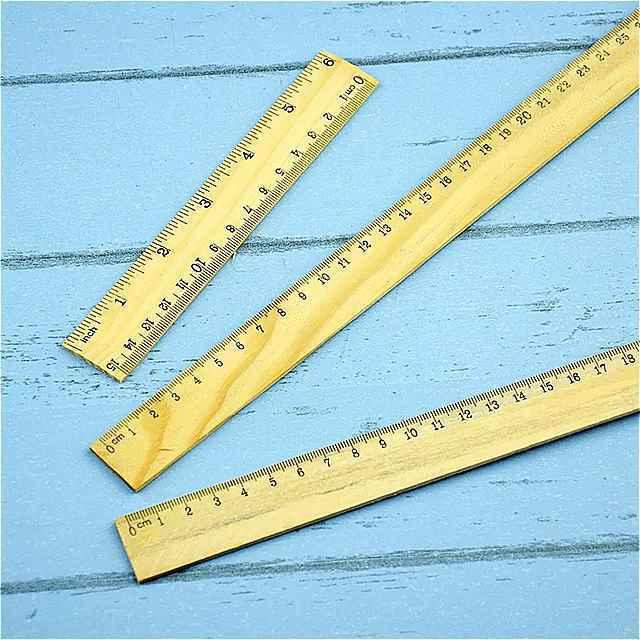 2 ピース セット 木製 定規 15 センチメートル 30 の 撮影 のための 精密 背景 両面測定 メトリック マート ツール