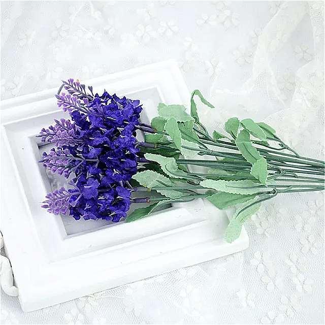 インチャーミングラベンダーフラワー 人工 乾燥した花の 背景 Diy 装飾 写真 プロップ アクセサリー オーナメント 低価格