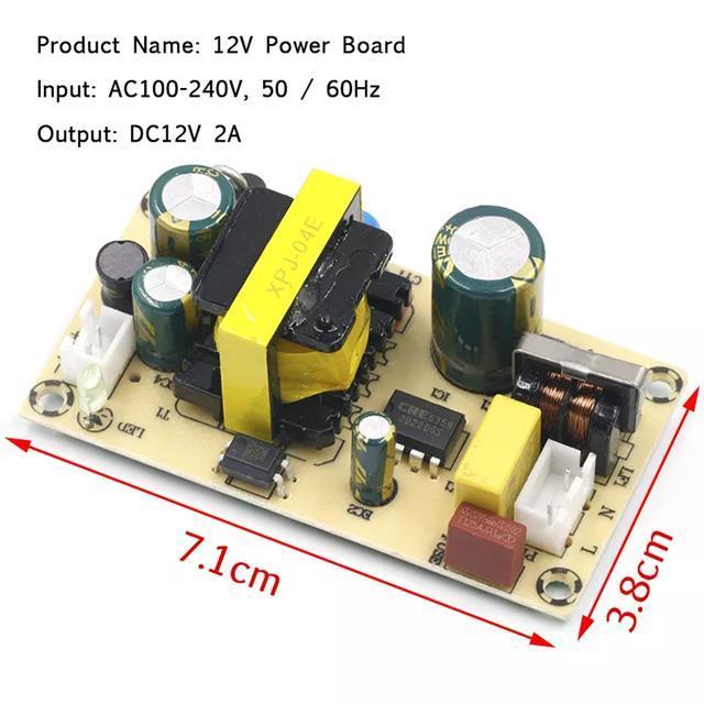 AC-DC 12V2A 24V1A スイッチ ング 電源 モジュール 裸 回路 AC100-265VにDC12V2A DC24V1Aボード交 ...