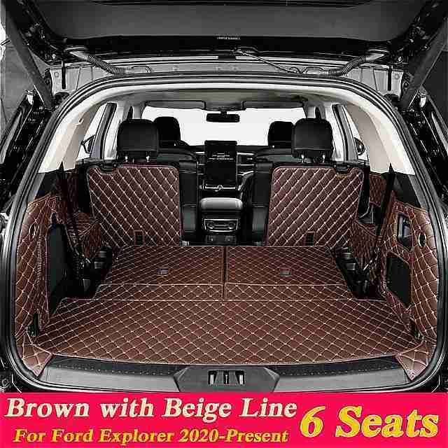 車 のスタイリング カスタム リアの トランク マット フォード エクスプローラーU625 2020-PresentLeather 防水