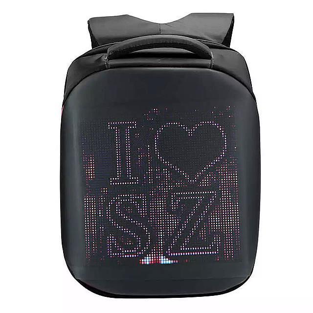 led バックパック ディスプレイ イルミネーション wifi 発光 多機能 防水 バッグ 20L 25 × 25センチメートル