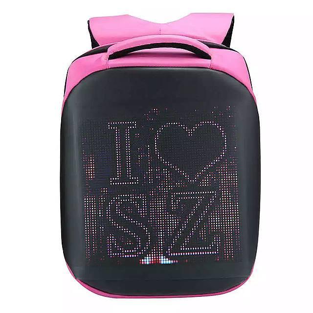 led バックパック ディスプレイ イルミネーション wifi 発光 多機能 防水 バッグ 20L 25 × 25センチメートル