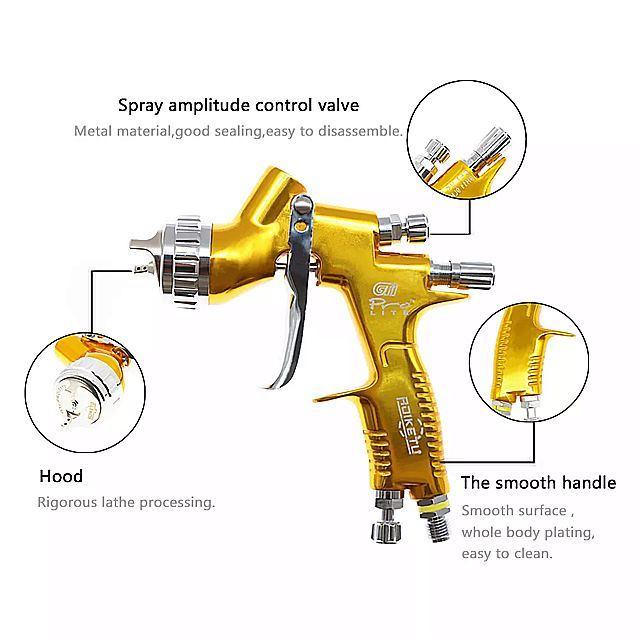 プロの　エア　ブラシ　in　t110,1.3　1,グティ　プロ　,20　ペインティング　ガン,2　ノズル　1.8mm,　水　ベース