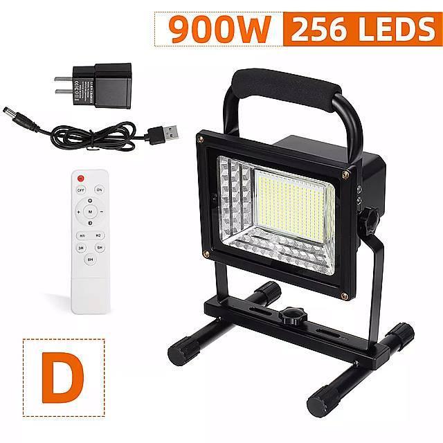 300w 900w Led ポータブル 充電式 スポット ライト 防水 バッテリー 駆動 サーチ ライト 屋外 作業ランプキャンプ 2 Okusuto 通販 Yahoo ショッピング