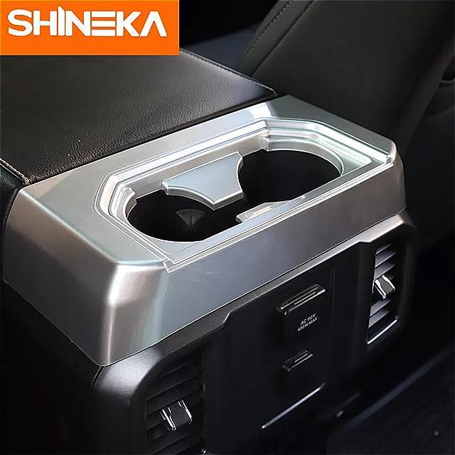 売り出し人気商品 Shineka インテリア モール ディング フォード f150 2016 + カップ ホルダー 装飾 フォード f150 用 アクセサリー