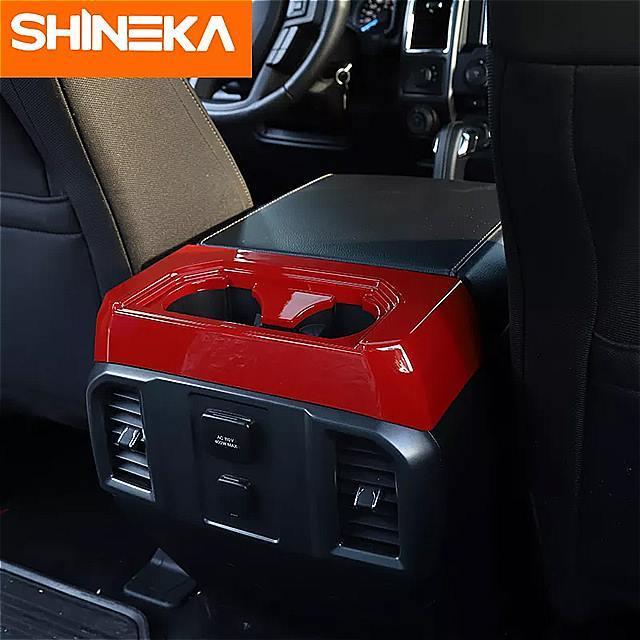 売り出し人気商品 Shineka インテリア モール ディング フォード f150 2016 + カップ ホルダー 装飾 フォード f150 用 アクセサリー
