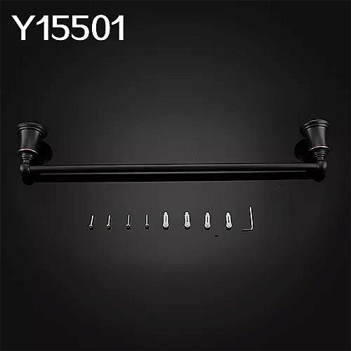 GAPPO タオルバー ウォール マウント タオルバー シングル レール バス タオル ハンガー 黒 浴室 タオルホルダー 浴室 ハードウェ
