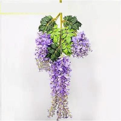 シルク 藤 白 人工 花 つる ツタ 植物 木 花 輪ぶら下げ 花 結婚式 装飾 のため装飾 2 Okusuto 通販 Yahoo ショッピング
