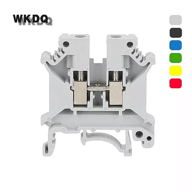 10個UK5N　UK5　マルチ　電気　connductor　ワイヤー　カラー　ユニバーサル　スルー　ネジ　フィード　コネクタ　プラグ　din