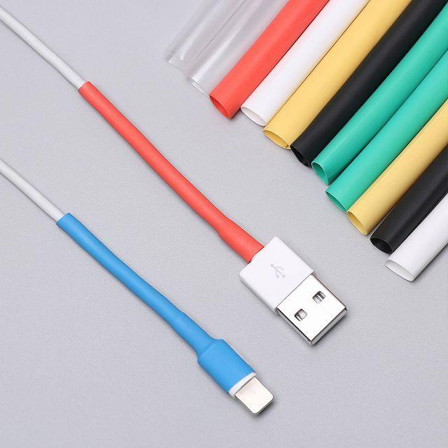 12個のusb 充電 器コードワイヤオー熱収縮チューブスリーブ ケーブル プロテクター チューブセーバー カバー ipadのiphone 5 47120444000166650039