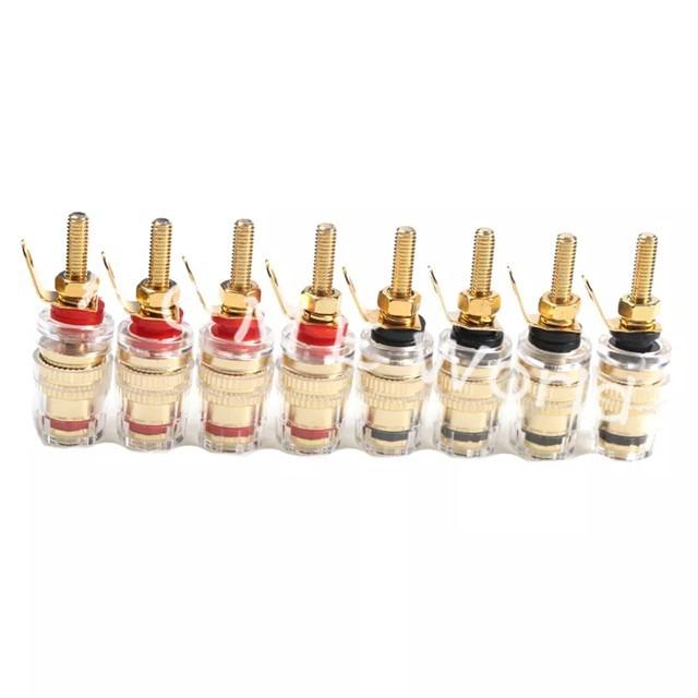 8 個 4 ミリ メートル バナナ プラグ 透明クリスタル用のバインディングポストスピーカー バナナ プラグ コネクタ Gijn1jmvfk 材料 部品 Tizianapepe It