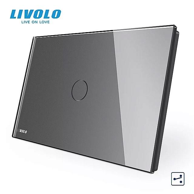 Livolo 米国 C9 標準 タッチ スクリーン ウォール ライト スイッチ 2方法 クロス 制御 クリスタル ガラス パネル アップd 材料、資材 