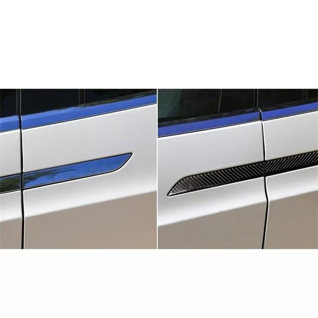 4 個の炭素繊維 車 の外側 ドア ハンドル パネル 装飾 ステッカー の テスラモデル x外 ステッカー 自動 車 外装ボディ ステッカー｜okuda-store｜05